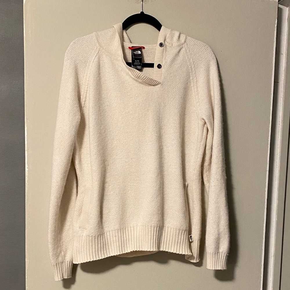 The North Face Women's Cream Cowl Neck Sweater hoodie